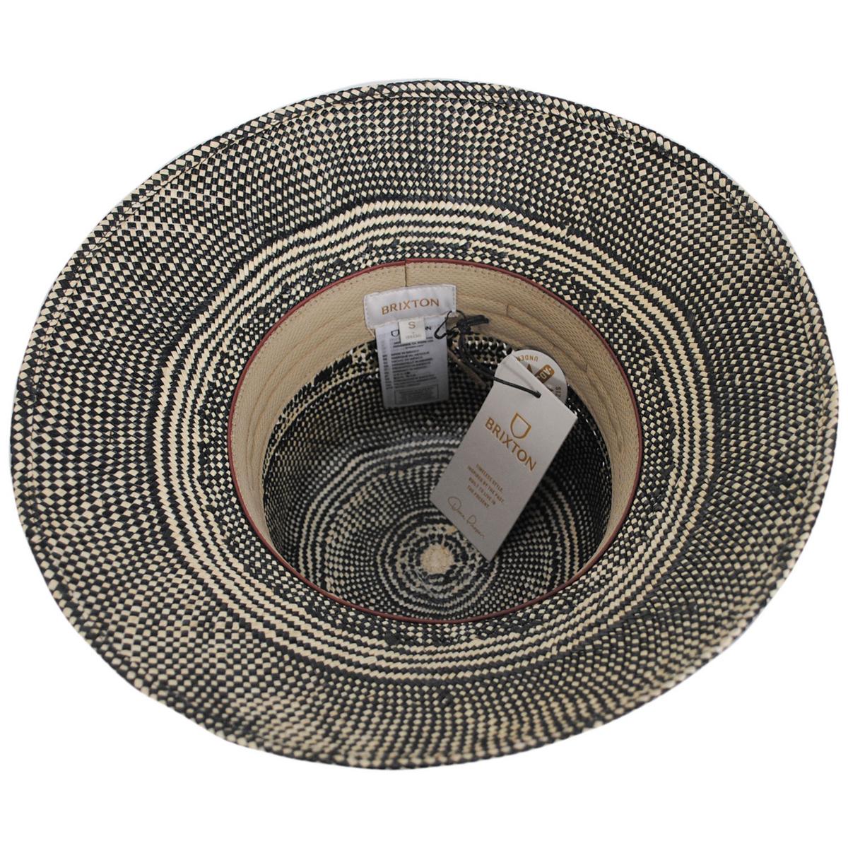 BRIXTON HATS | Lopez Panama Straw Sun Hat | 104052SC | under | CATALINA SAND/BLACK