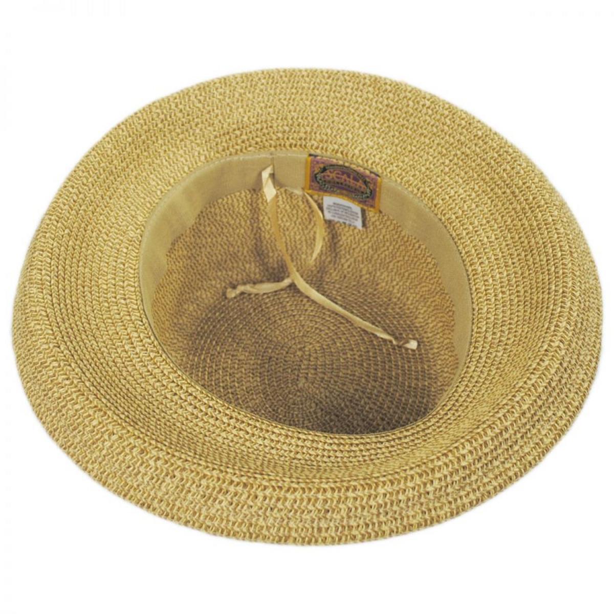 Scala | Vallea Toyo Straw Blend Sun Hat | 101552 | under | TOAST