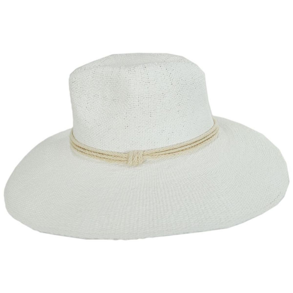 NIKKI BEACH | Naya Toyo Straw Fedora Hat | 102690 | profile | WHITE