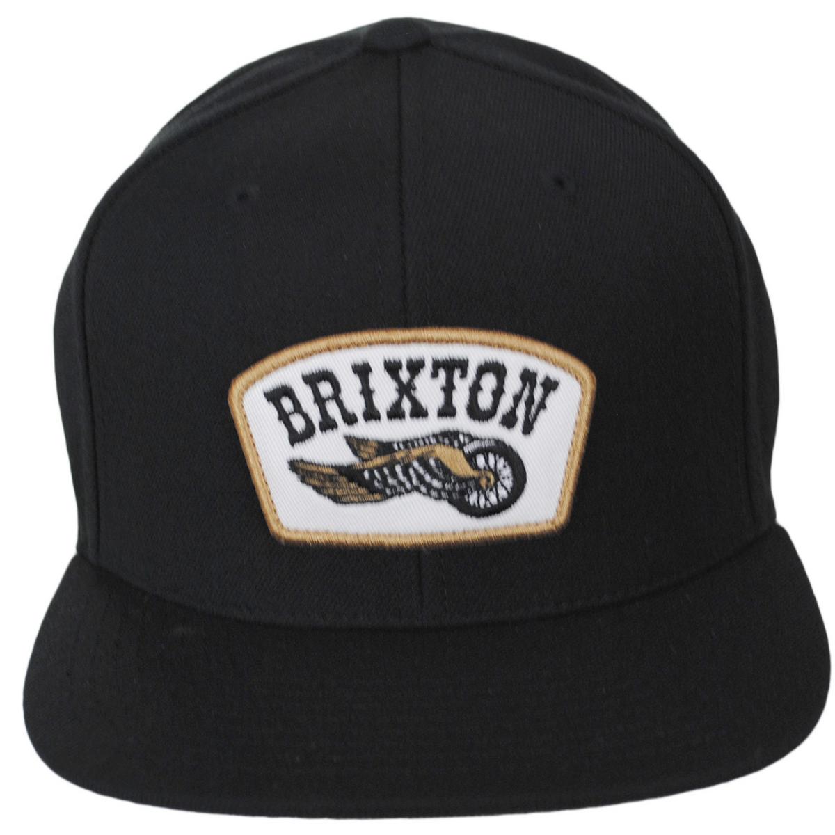 BRIXTON HATS | Roller MP Snapback Baseball Cap | 201855 | front | BLACK