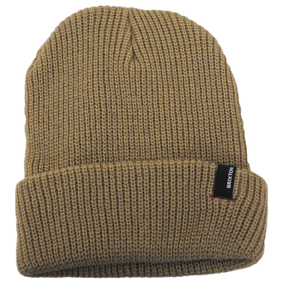 BRIXTON HATS | Heist Knit Beanie Hat | 502706 | lead | KHAKI SAND