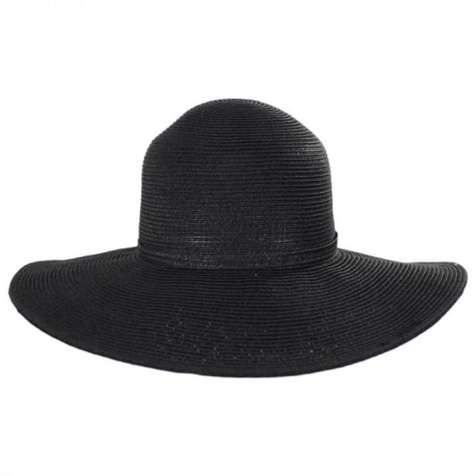 sur la tete | Brighton Toyo Straw Sun Hat | 104203 | front | BLACK