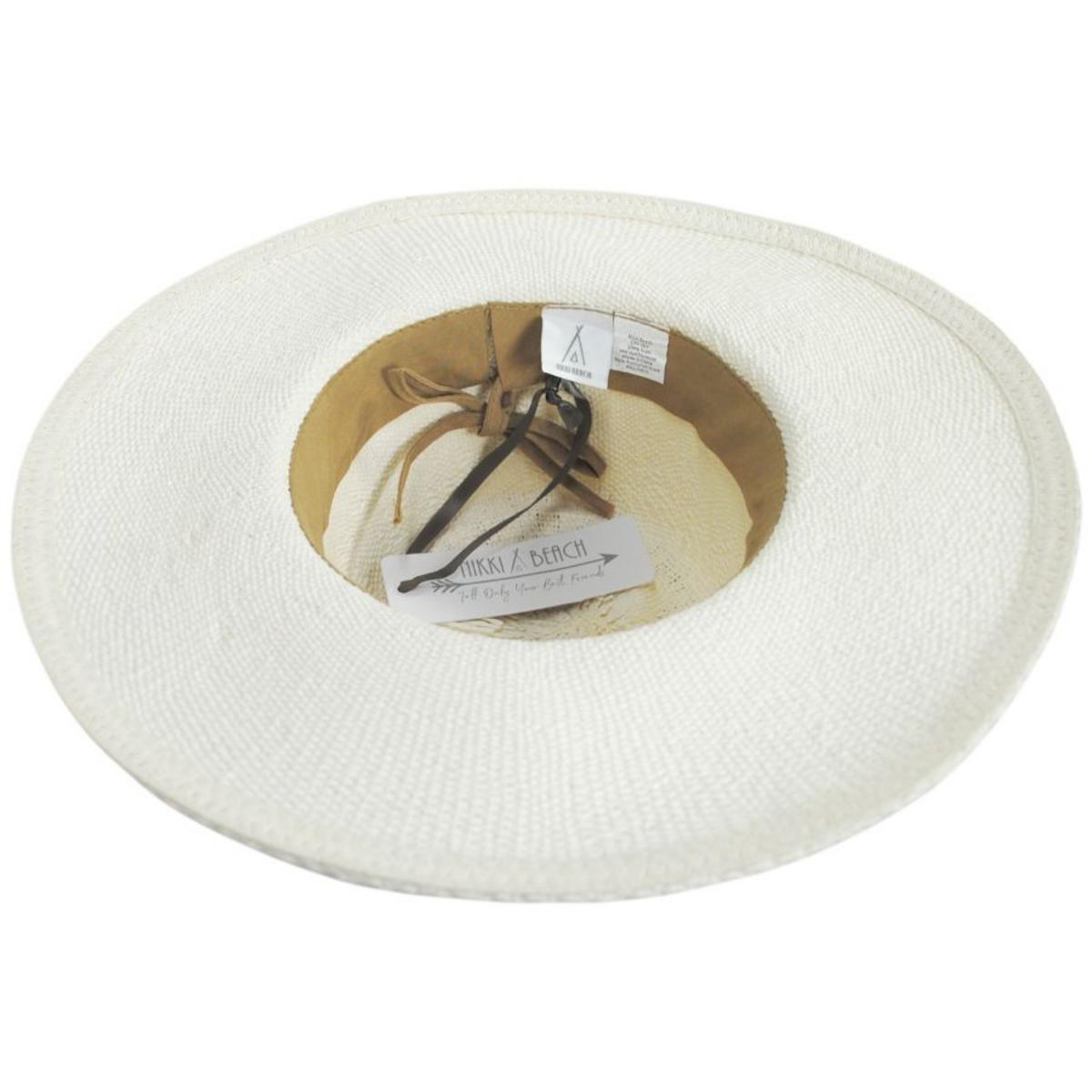 NIKKI BEACH | Sahara Toyo Straw Fedora Hat - FINAL SALE | 102693 | under | WHITE/GREEN