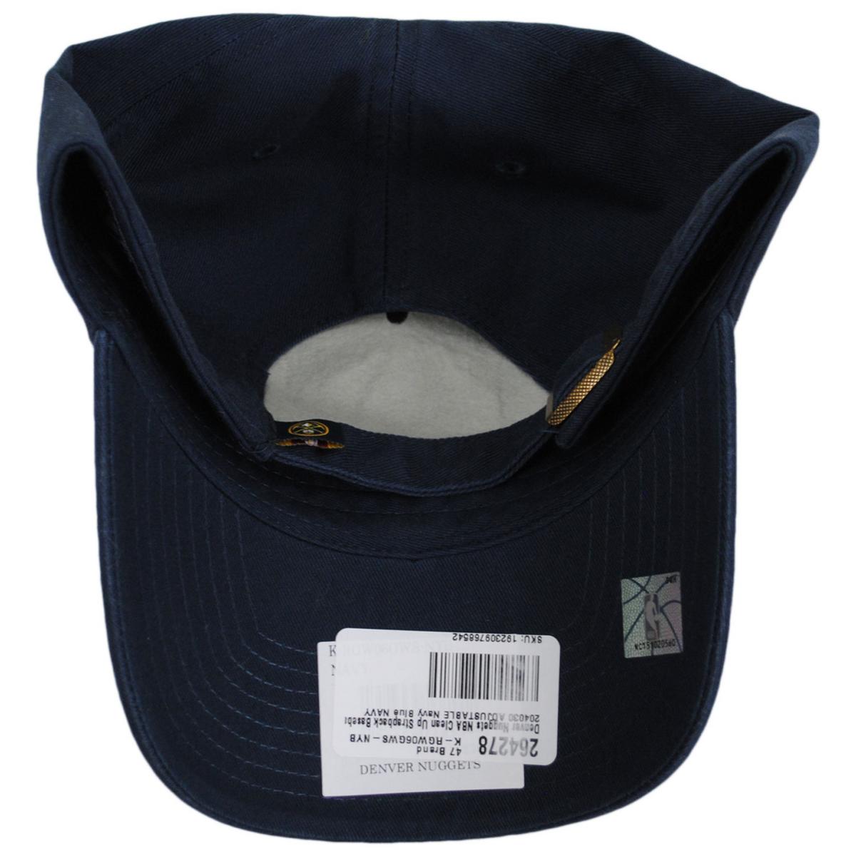 47 Brand | Denver Nuggets NBA Clean Up Strapback Baseball Cap Dad Hat | 204030 | under | NAVY