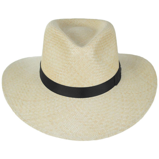 Scala | Belloso Panama Straw Outback Hat | 126077 | front | NATURAL