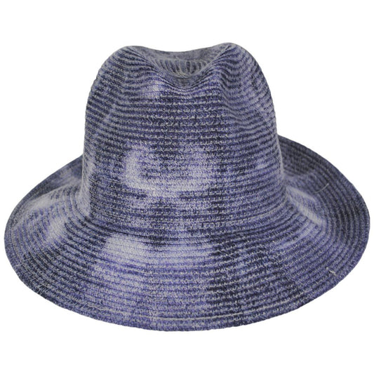 Bailey 1922 | Cleves Tie-Dye Toyo Straw Fedora Hat | 127931 | front | DUSK INDIGO