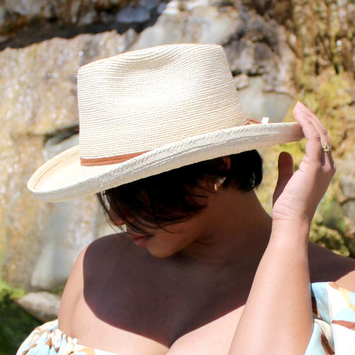 SunBody Hats | Outlaw Guatemalan Fine Palm Leaf Straw Hat | 128212 | lsftwo | NATURAL