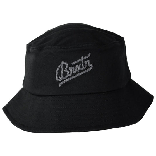 BRIXTON HATS | Eldon Cotton Packable Bucket Hat | 185560 | front | BLACK