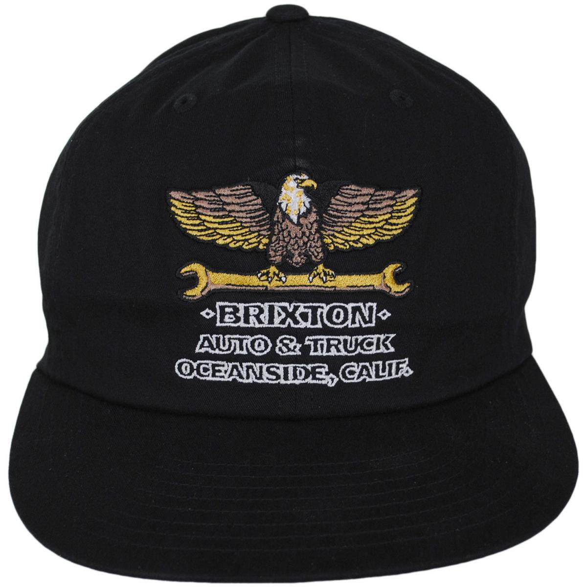 BRIXTON HATS | Repair HP Snapback Baseball Cap | 201837 | front | BLACK