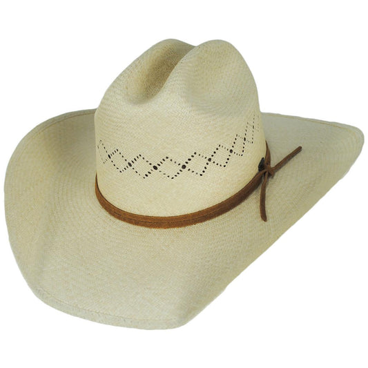 BRIXTON HATS | Laredo Panama Straw Western Hat | 128360 | lead | CATALINA SAND