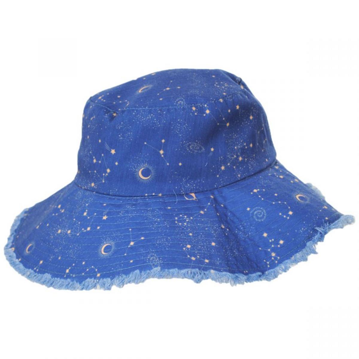 Peter Grimm | Star Tracker Frayed Cotton Bucket Hat | 108600 | profile | BLUE