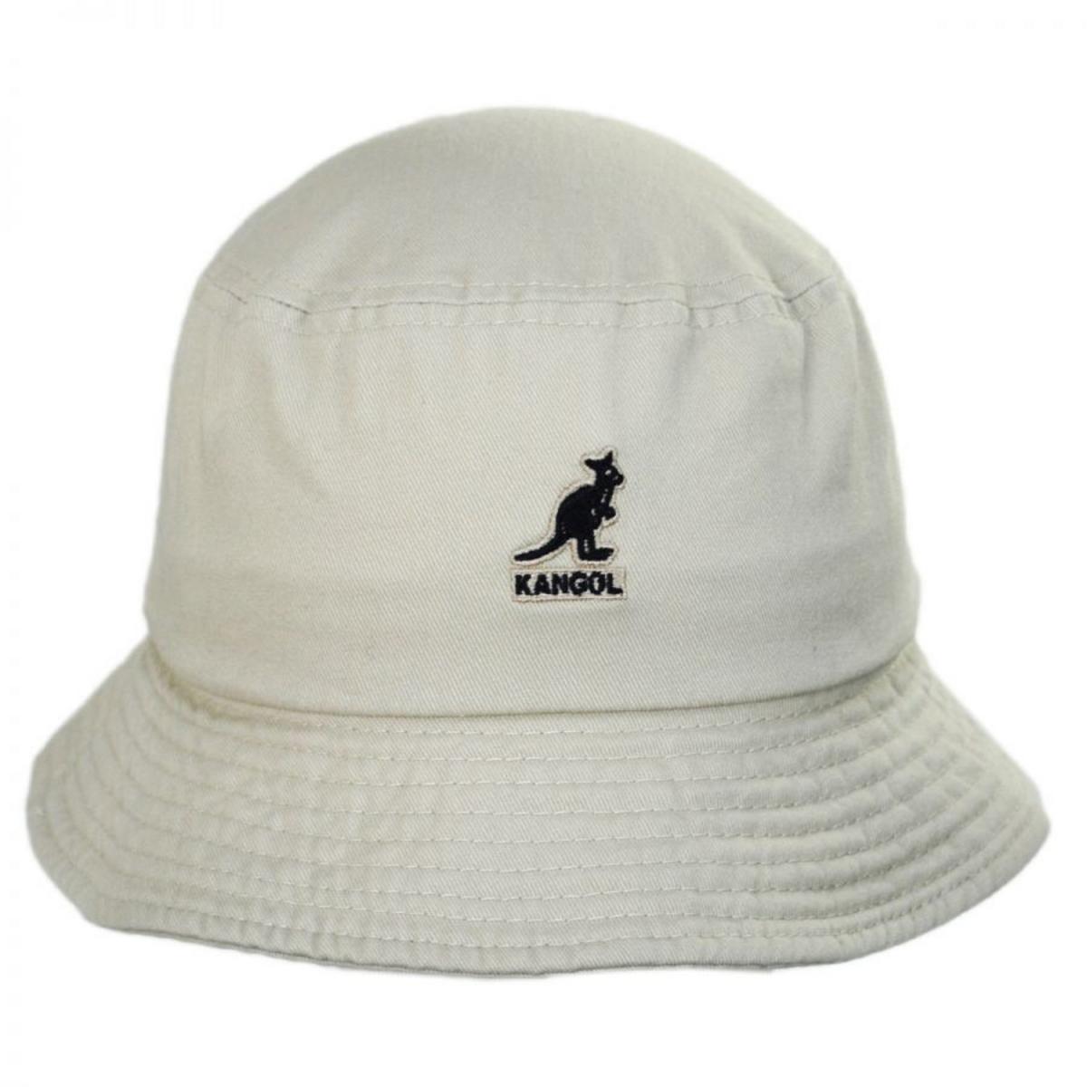 Kangol | Washed Cotton Bucket Hat | 185701 | front | KHAKI