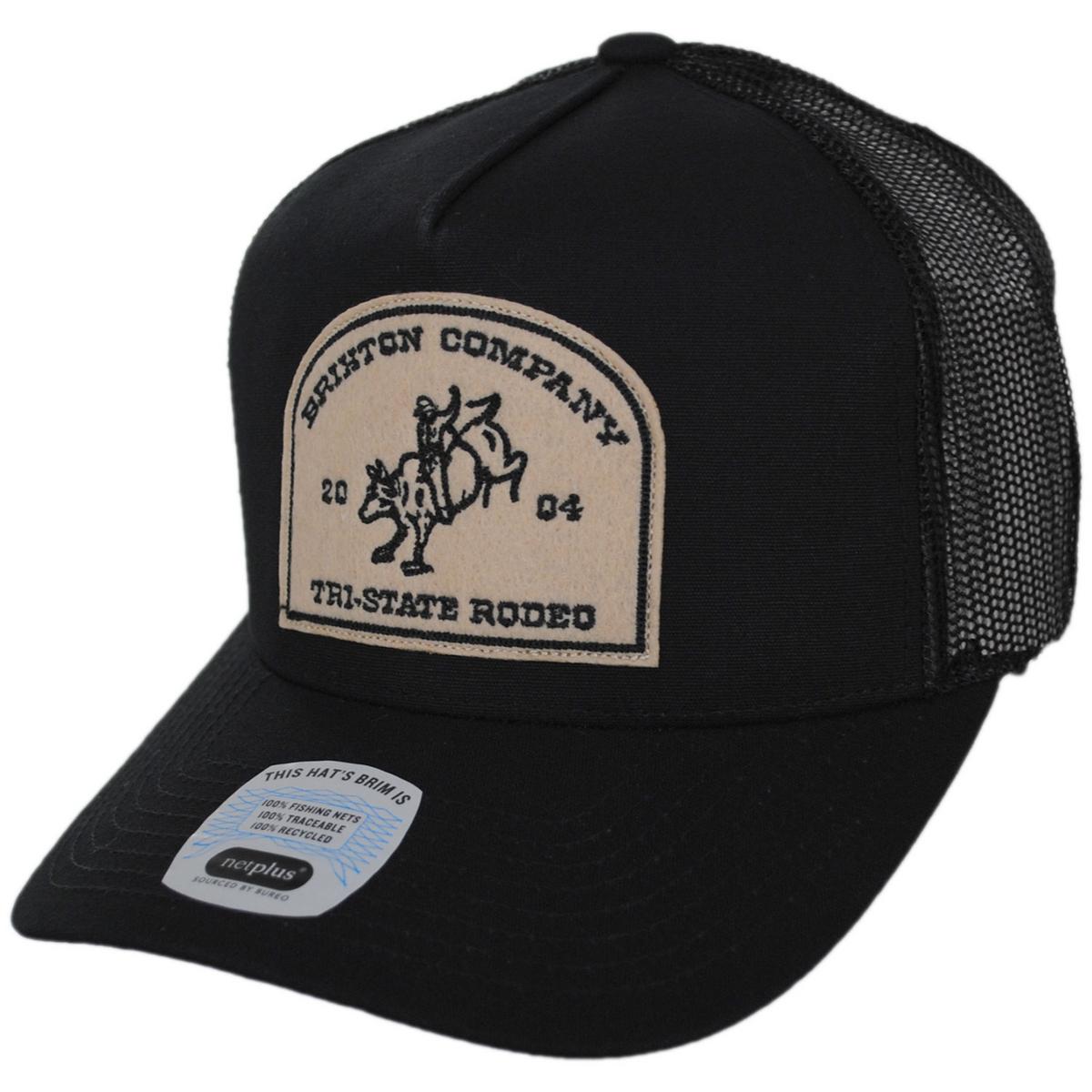 BRIXTON HATS | Danforth MP Trucker Snapback Baseball Cap | 201878 | lead | BLACK/BLACK
