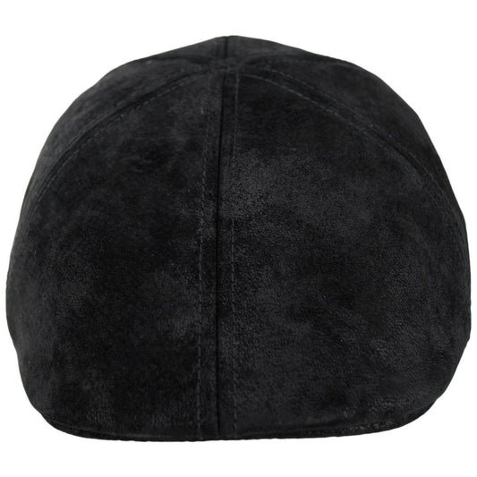Stetson | Distressed Pigskin Leather Pub Ivy Cap | 160196 | front | BLACK