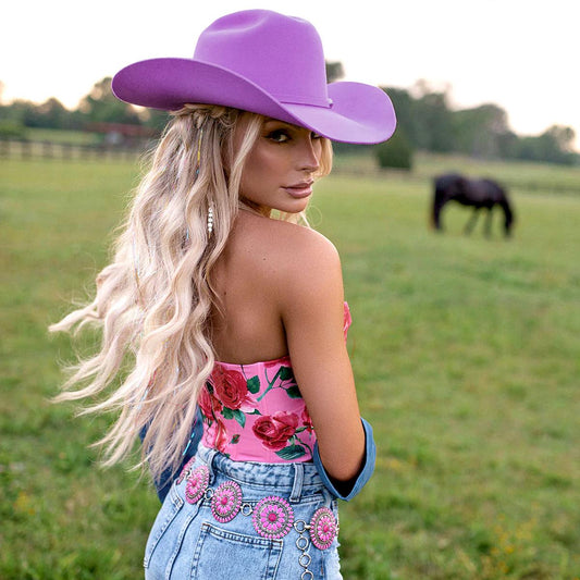 Renegade | Punchy Wool Felt Western Hat | 130110 | lsmone | MONTANA GRAPE