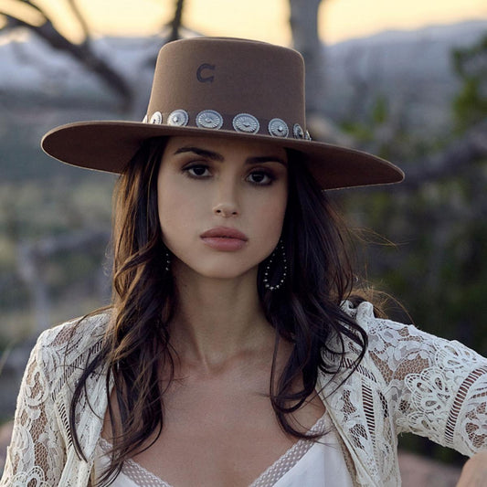 Charlie 1 Horse | High Desert Wool Felt Gambler Hat | 124992 | lsfone | PECAN