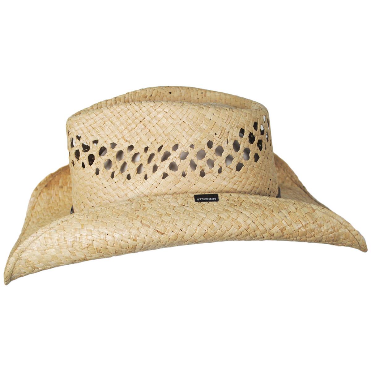 Stetson | Madrid Raffia Straw Western Hat | 126956 | profile | NATURAL
