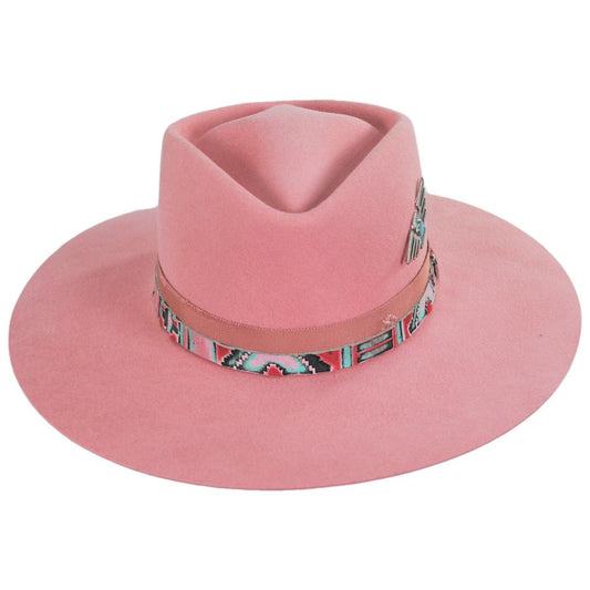 Renegade | Ember Wool Felt Cross Crown Rancher Hat | 100812 | front | PEACH