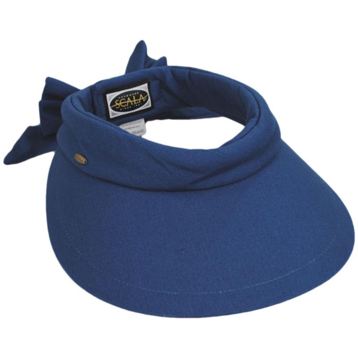 Scala | Backbow Cotton Visor | 195018 | lead | ATLANTIC BLUE