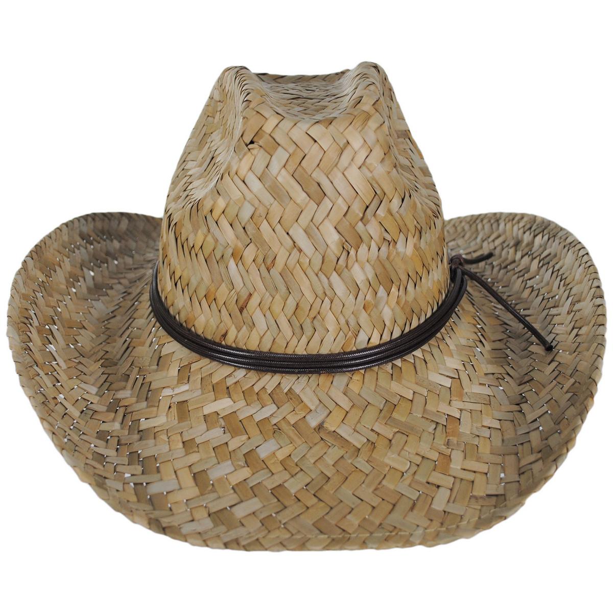 BRIXTON HATS | Houston Rush Straw Cowboy Hat | 128338 | front | TAN