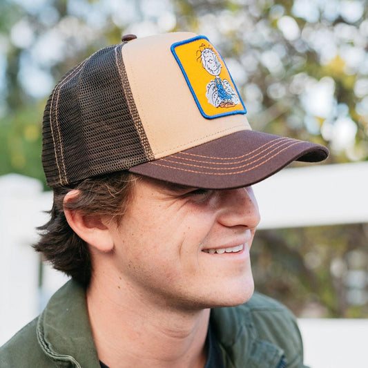 Peanuts | Pig Pen Mesh Trucker Snapback Baseball Cap | 201300 | lsmone | BROWN