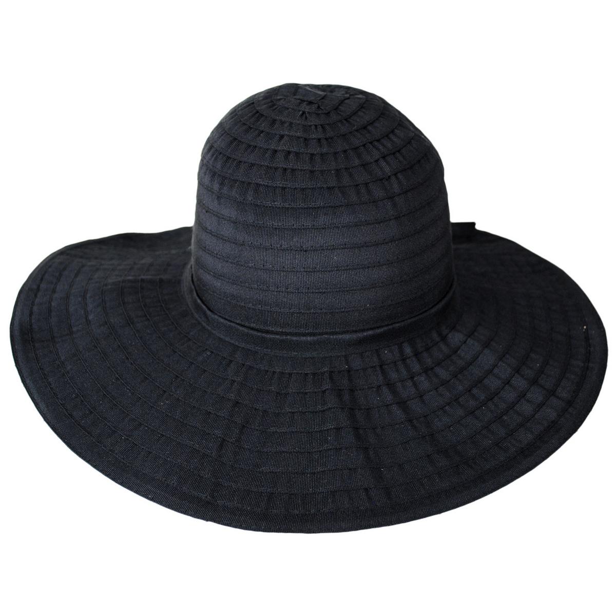 Panama Jack | Danio Ribbon Swinger Sun Hat | 110400 | front | BLACK