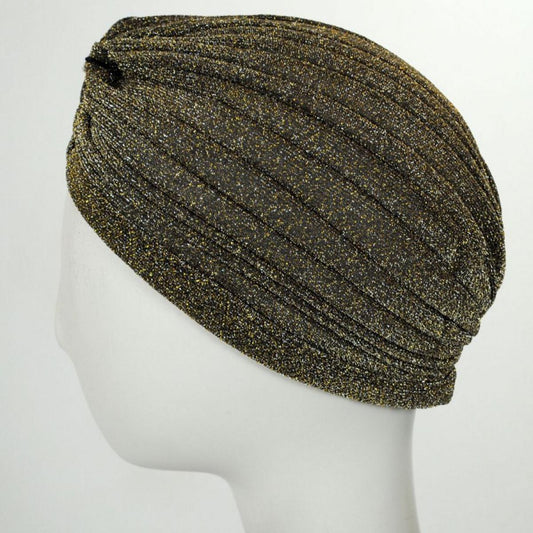 Jeanne Simmons | Metallic Poly Turban | 106534 | front | GOLD