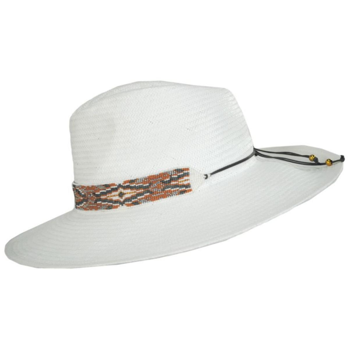 Dove Toyo Straw Fedora Hat