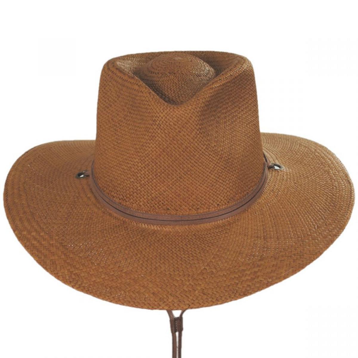 Bigalli | Kalahari Panama Straw Outback Hat | 104705 | front | PUTTY
