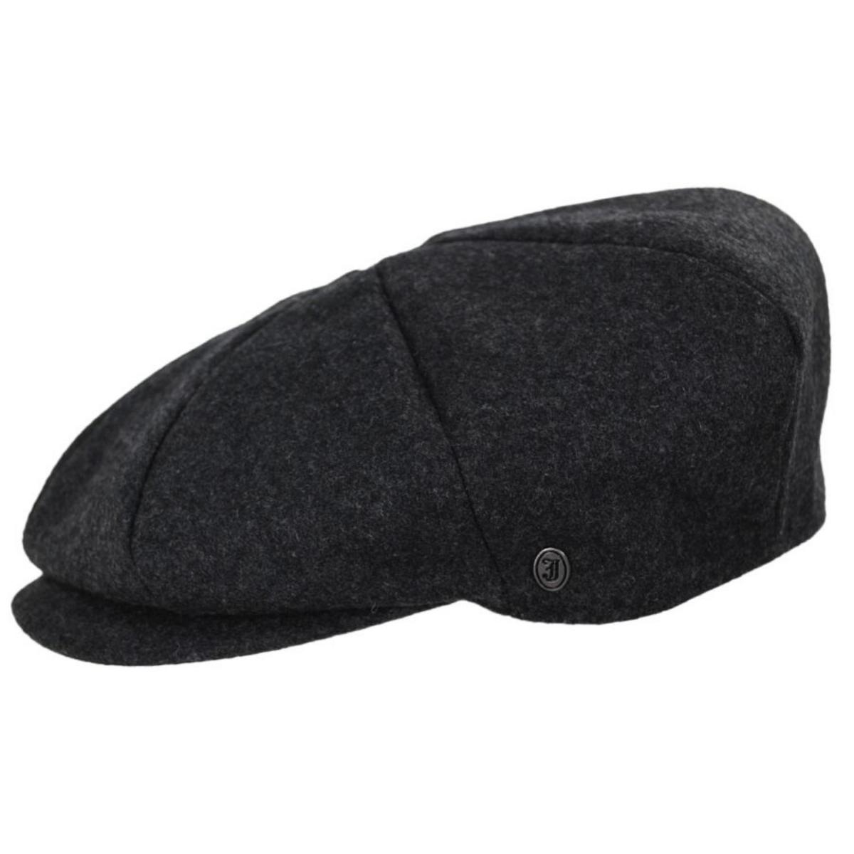 Jaxon Hats | Harlem Wool Blend Newsboy Cap | 167791 | profile | CHARCOAL
