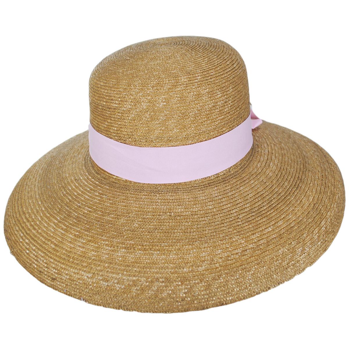 Peter Beaton | Golightly Milan Straw Lampshade Sun Hat | 102235 | lead | PINK