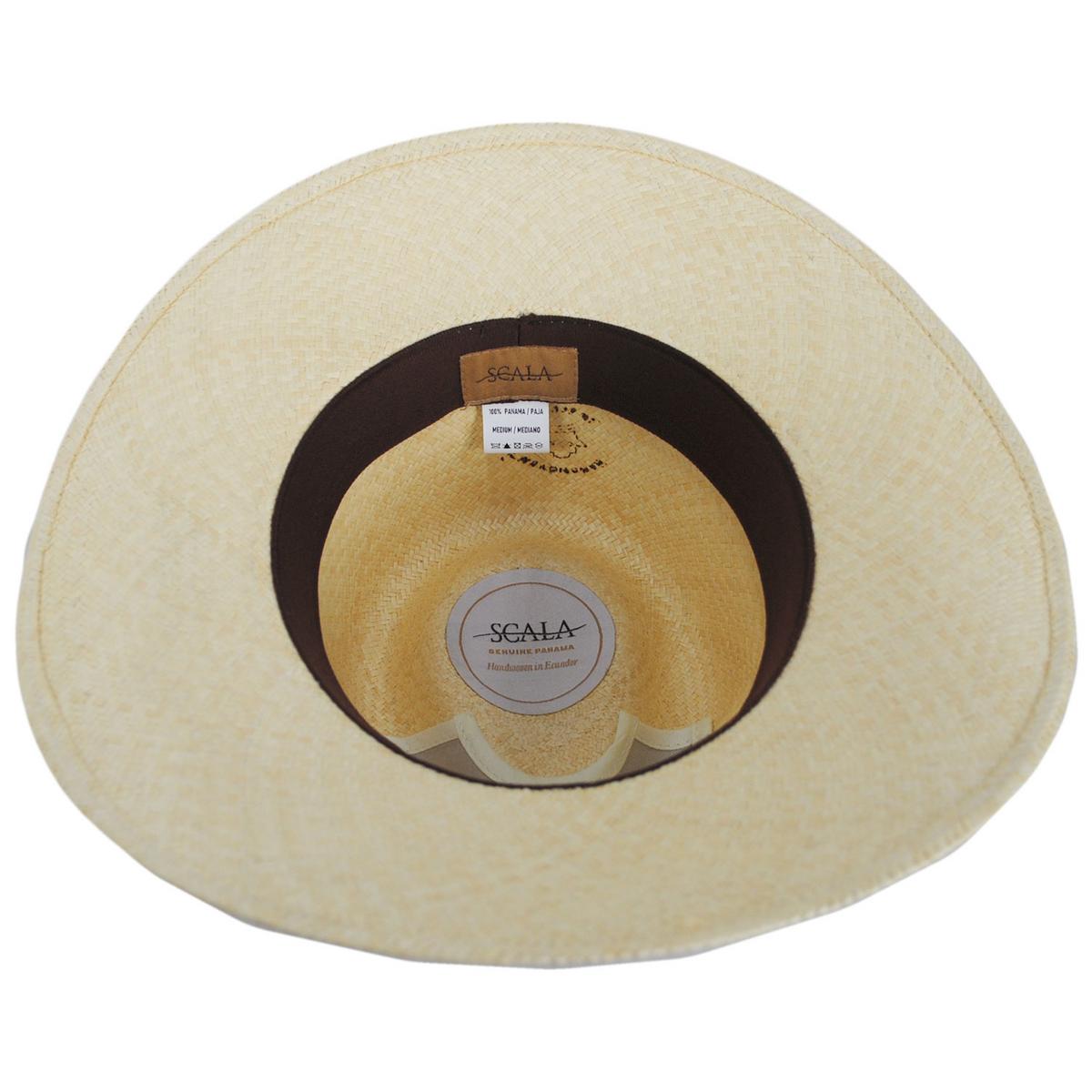 Scala | Belloso Panama Straw Outback Hat | 126077 | under | NATURAL