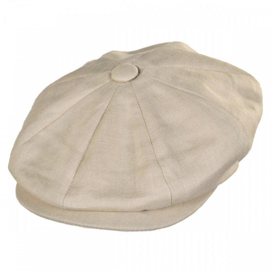 Jaxon Hats | Linen and Cotton Newsboy Cap | 167774 | lead | NATURAL