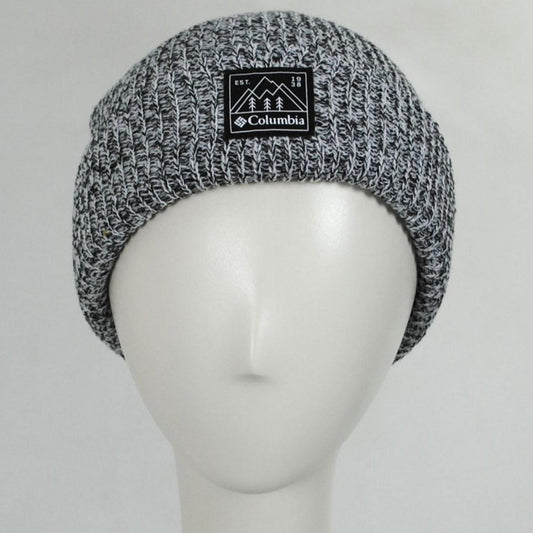 Columbia Sportswear | Youth Whirlibird Cuffed Beanie | 509616 | front | BLACK WHITE MARL