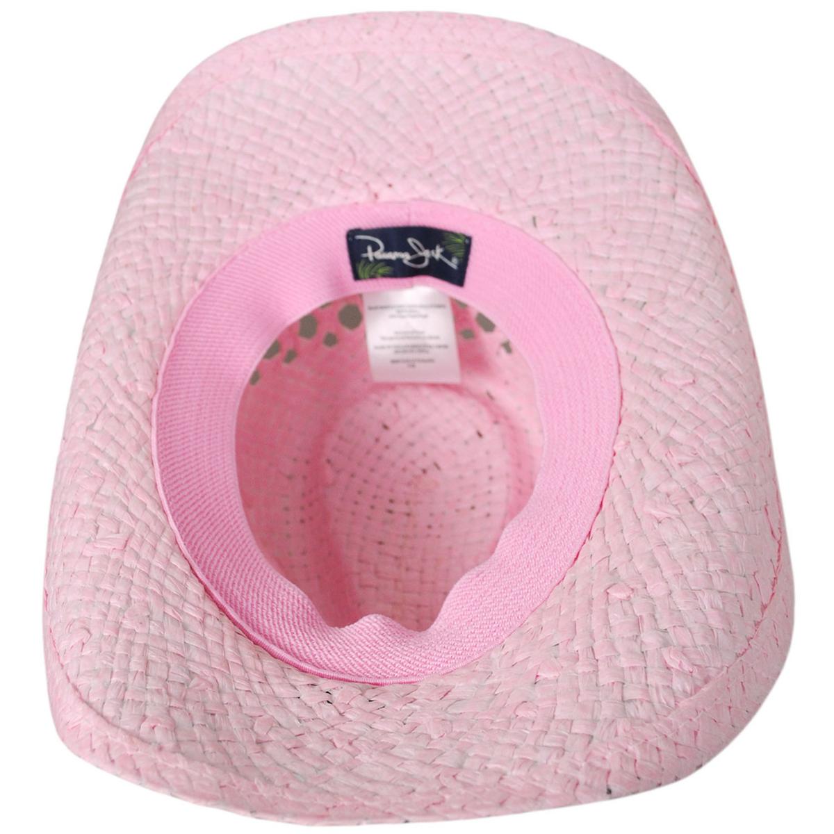 Panama Jack | Kid's Maho Toyo Straw Western Hat | 505101 | under | PINK