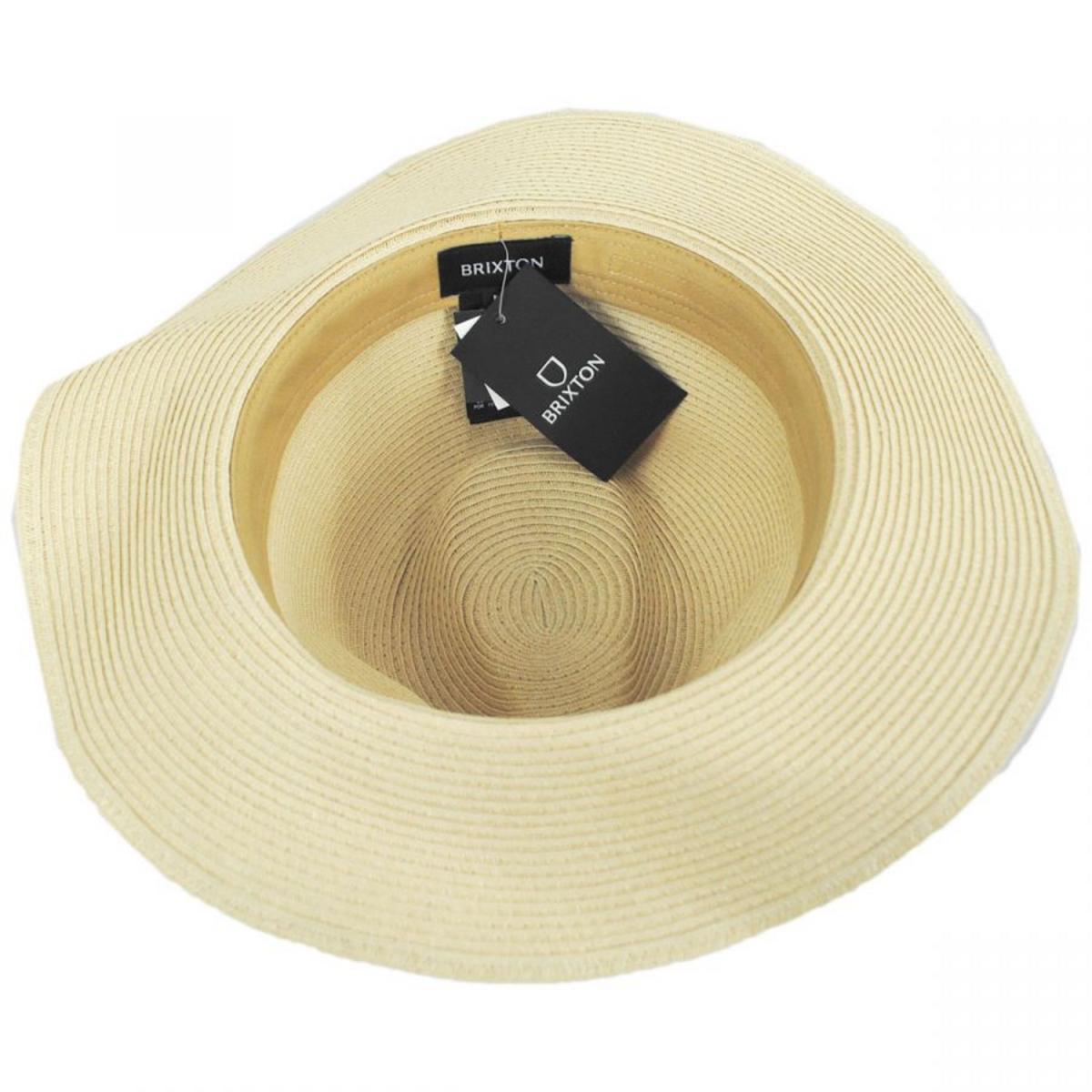BRIXTON HATS | Wesley Braided Toyo Straw Fedora Hat | 128330 | under | TAN