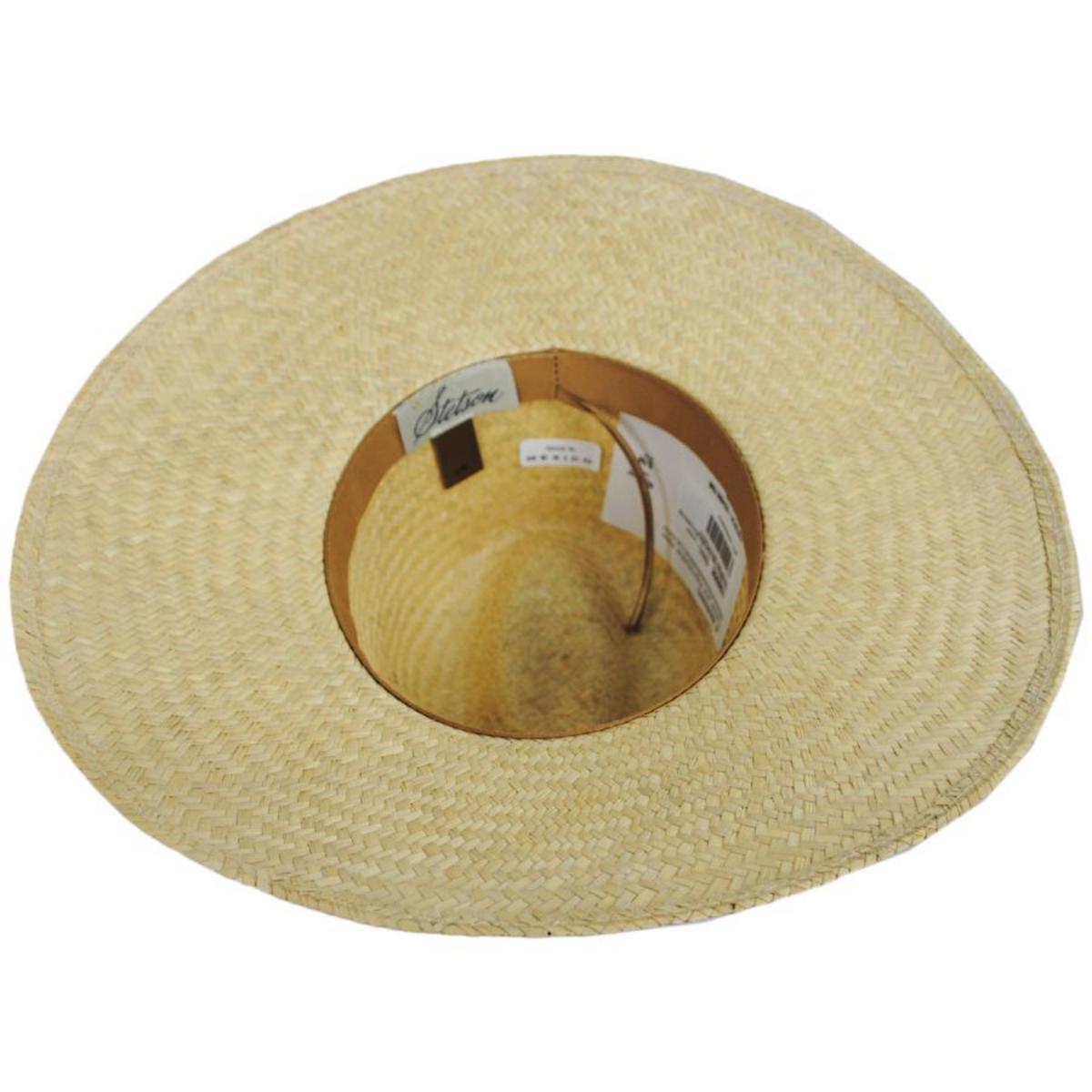 Stetson | The Gatherer Palm Straw Wide Brim Fedora Hat | 127045 | under | NATURAL