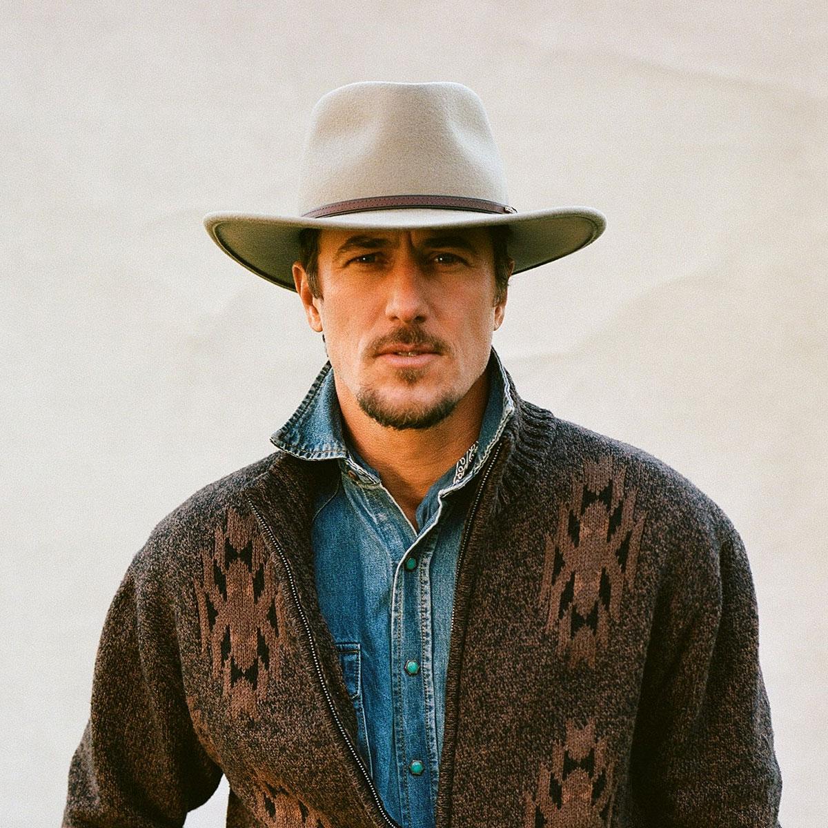 Stetson | Bozeman Crushable Wool Felt Outback Hat | 130692 | lsmone | MUSHROOM
