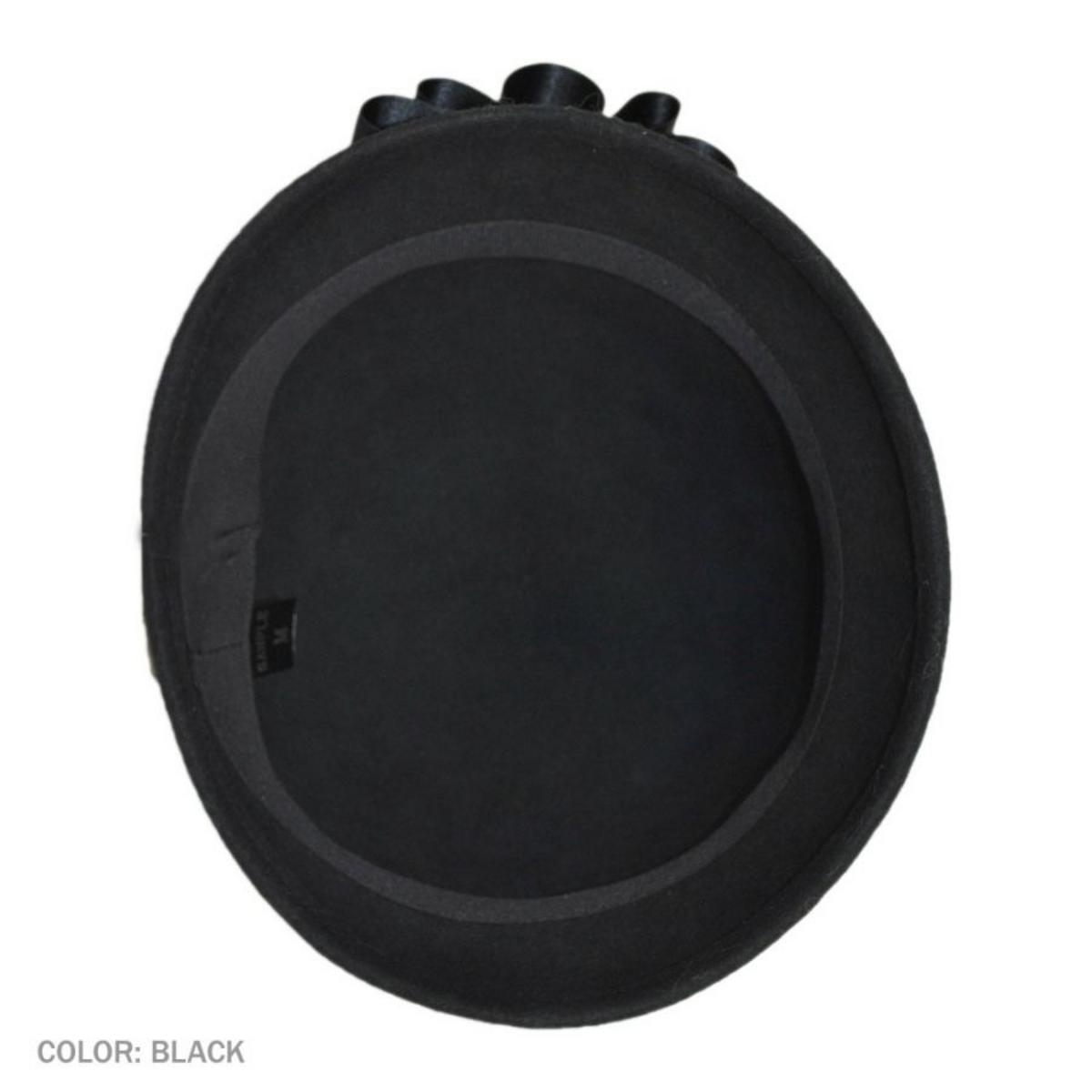 sur la tete | Chloe Wool Felt Cloche Hat | 125511 | under | BLACK