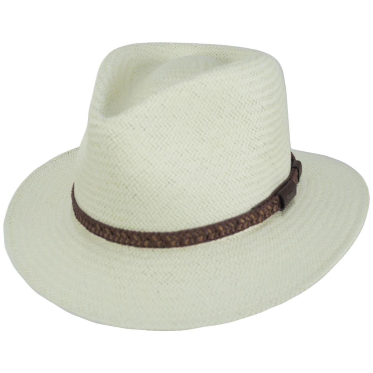 Bailey 1922 | Colwyn Raindura Straw Fedora Hat | 127927 | lead | NATURAL