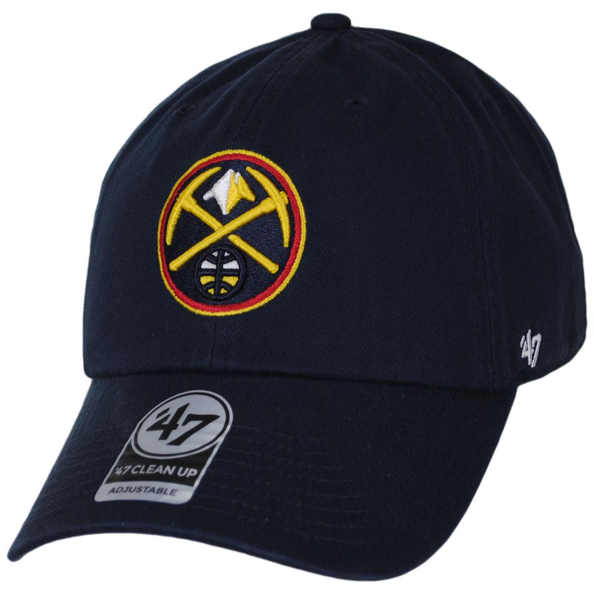 47 Brand | Denver Nuggets NBA Clean Up Strapback Baseball Cap Dad Hat | 204030 | lead | NAVY