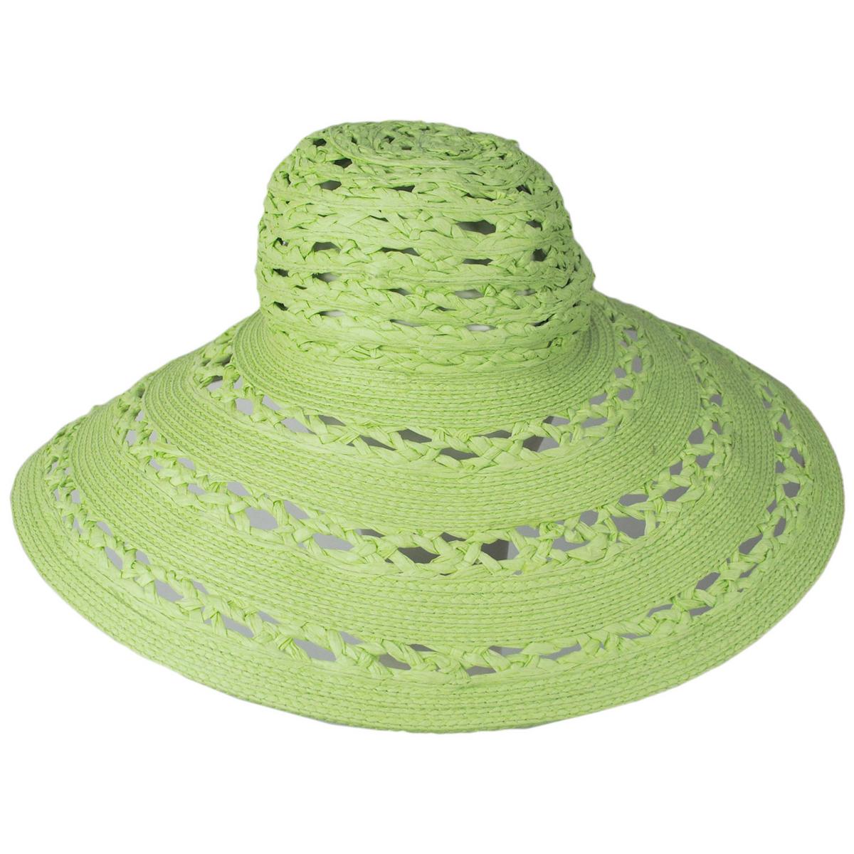 San Diego Hat Company | Sierra Toyo Straw Lampshade Sun Hat | 103690 | front | LIME