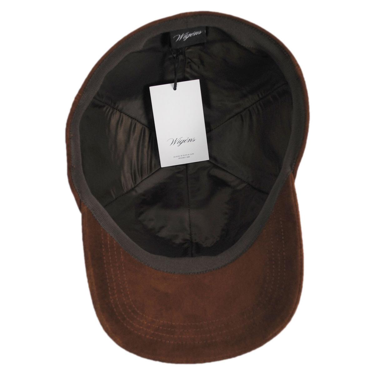 Wigens Caps | Suede Classic Fitted Baseball Cap | 223002 | under | BROWN
