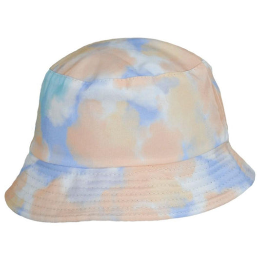 Jeanne Simmons | Tie Dye Reversible Cotton Bucket Hat - FINAL SALE | 106552 | front | SKY BLUE