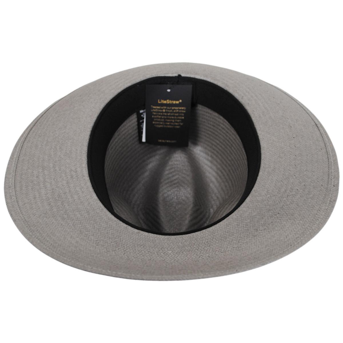 Bailey 1922 | Blackburn Shantung LiteStraw Fedora Hat | 127795 | under | CHARCOAL