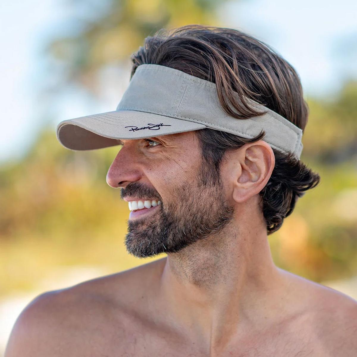 Panama Jack | Garment Washed Cotton Sport Visor | 195075 | lsmone | KHAKI