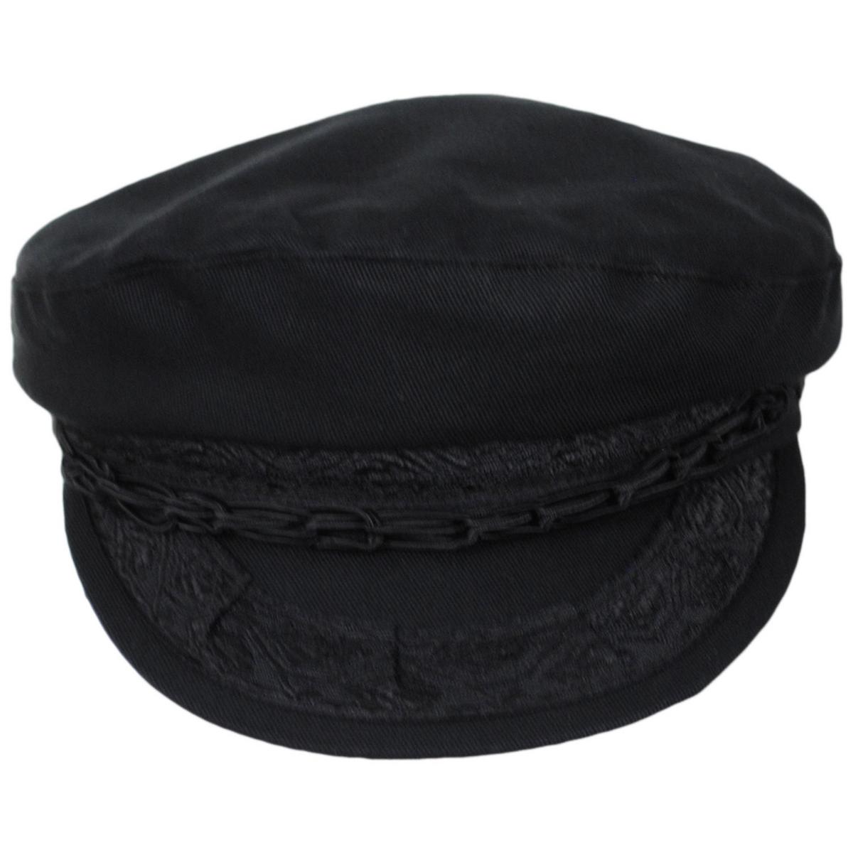 Scala | Cotton Greek Fisherman's Cap | 180018 | front | BLACK