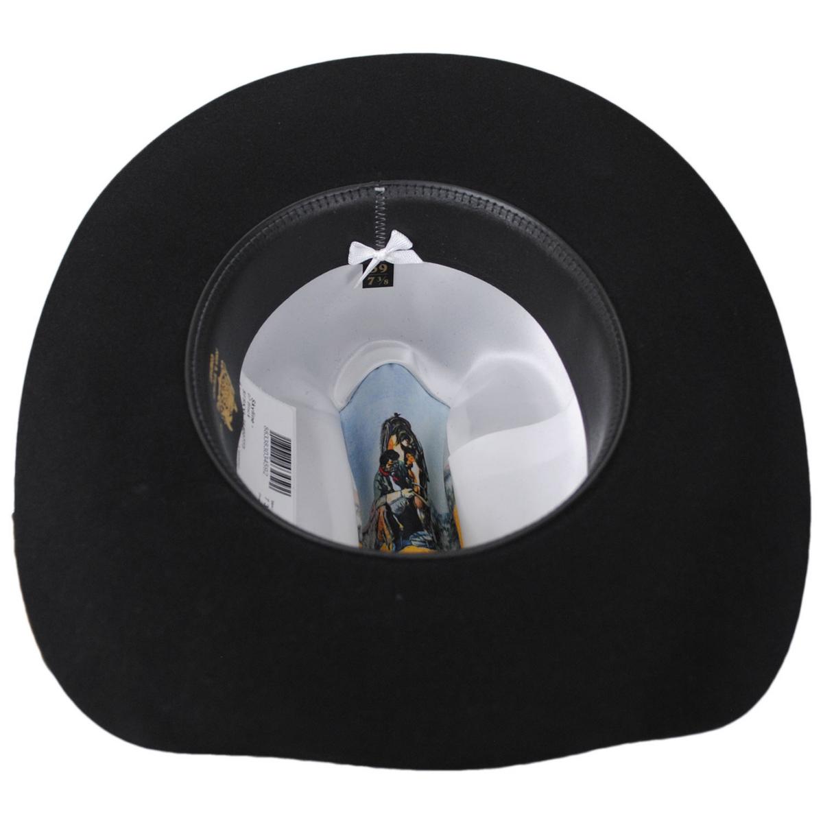 Stetson | Skyline 6X Fur Felt Western Hat | 130654 | under | BLACK