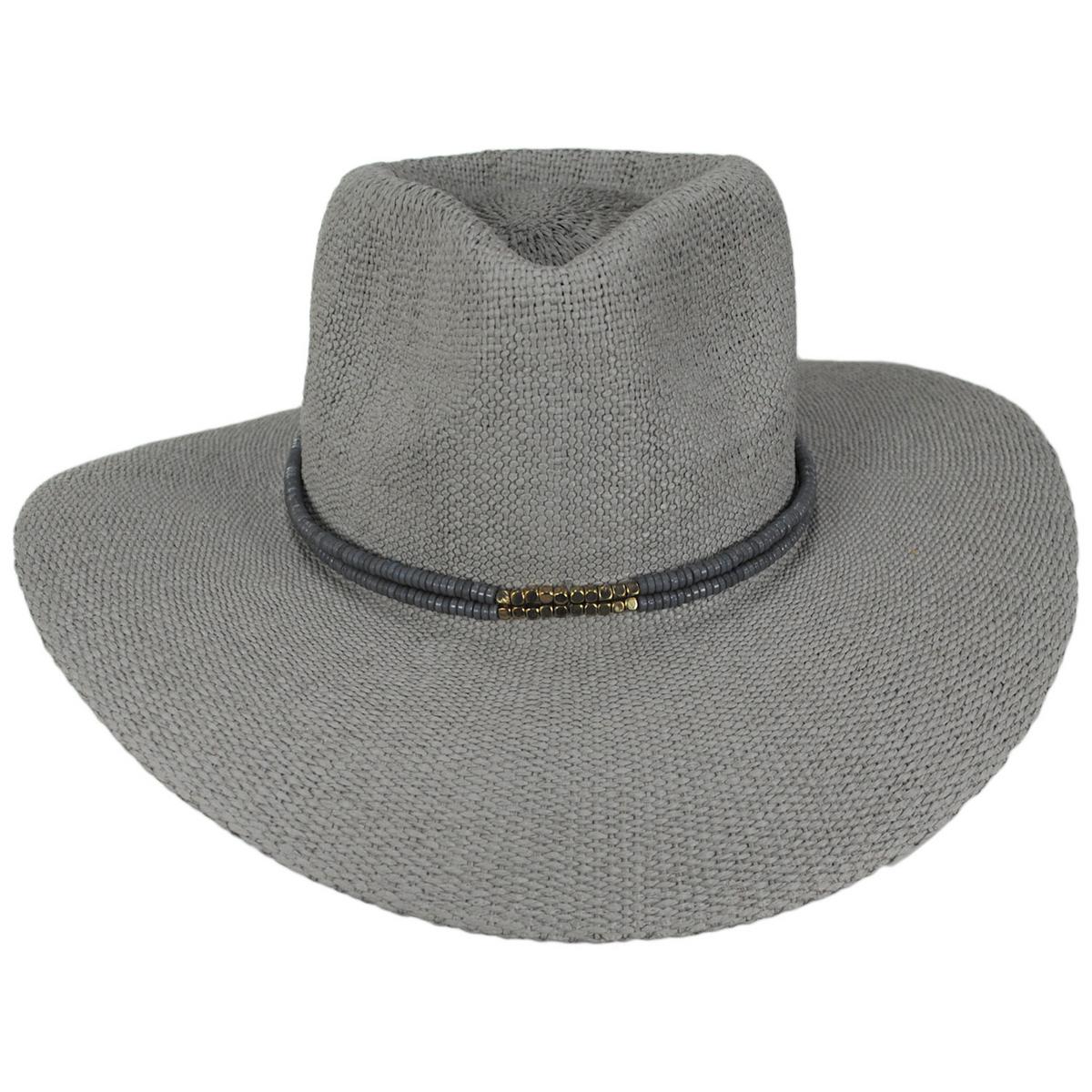 Smokey Bangora Straw Fedora Hat