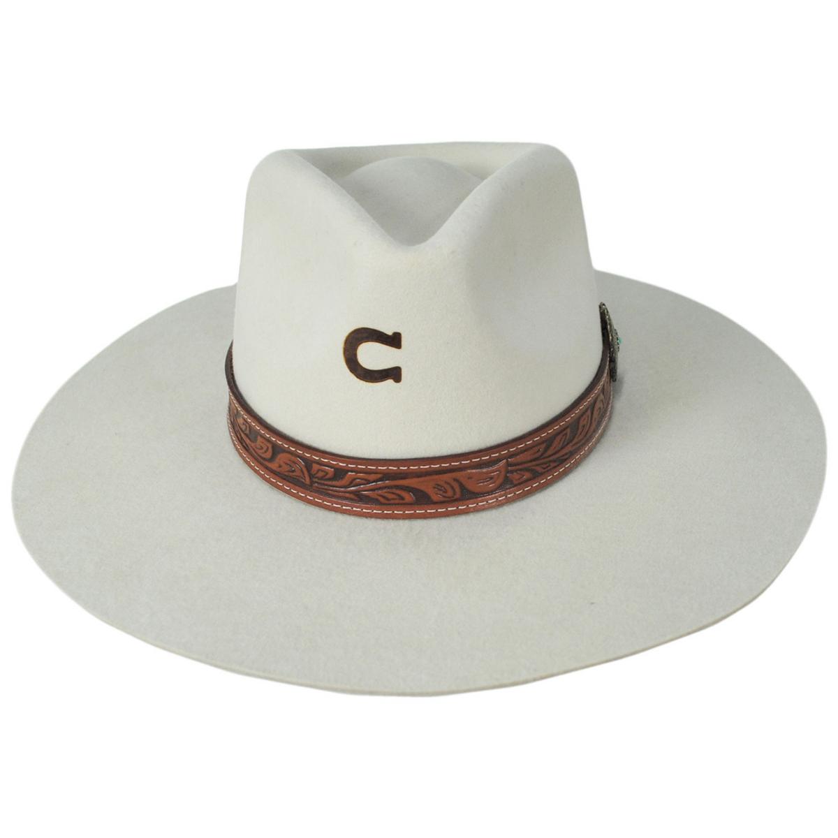 Charlie 1 Horse | White Sands Wool Felt Rancher Fedora Hat | 124972 | front | IVORY